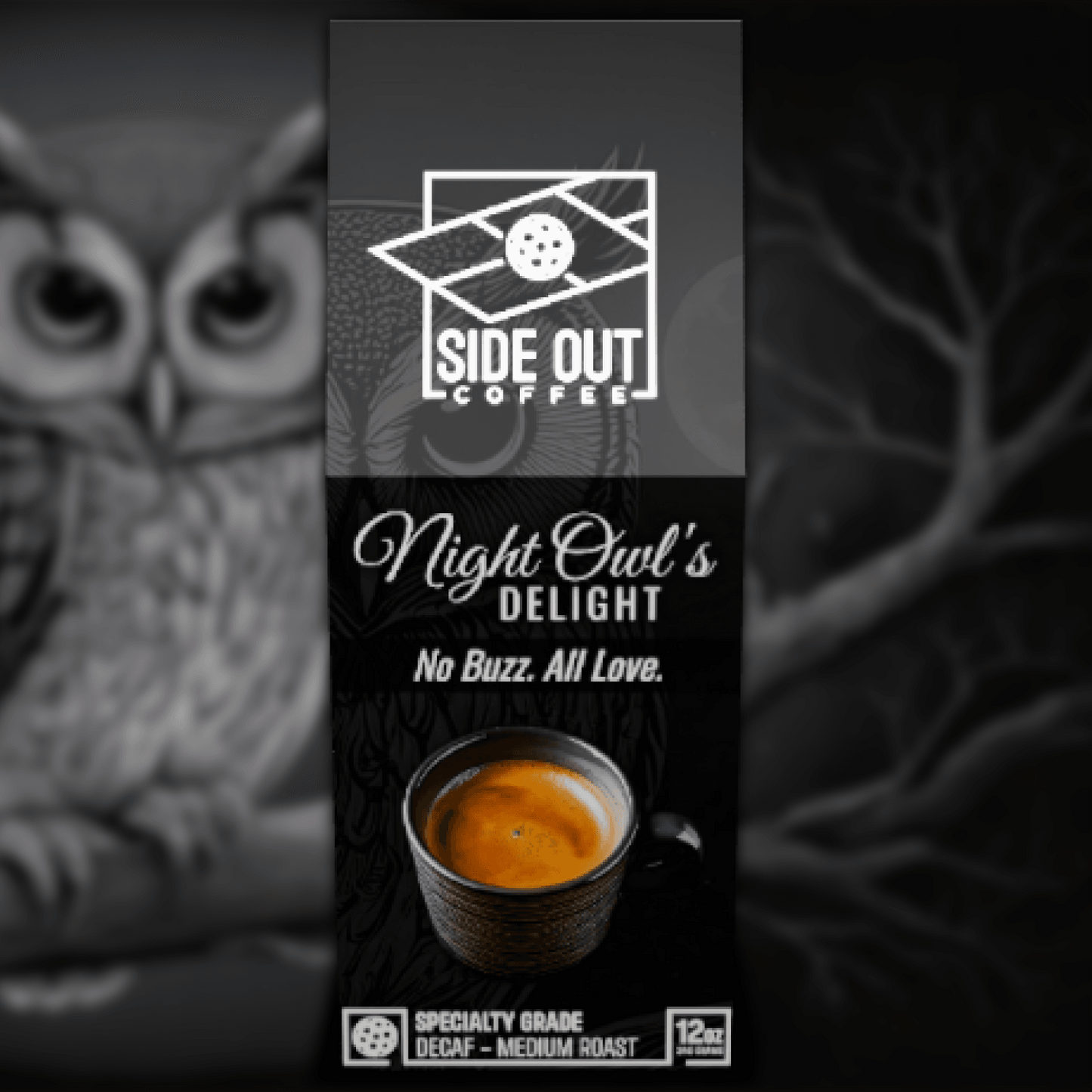 Night Owl's Delight 🦉 Sugar Cane Decaf - Ultra-Premium Medium Roast